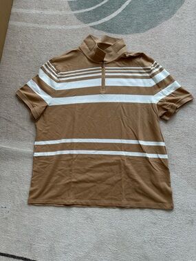 Express Tan Crewneck Knit Sweatshirt